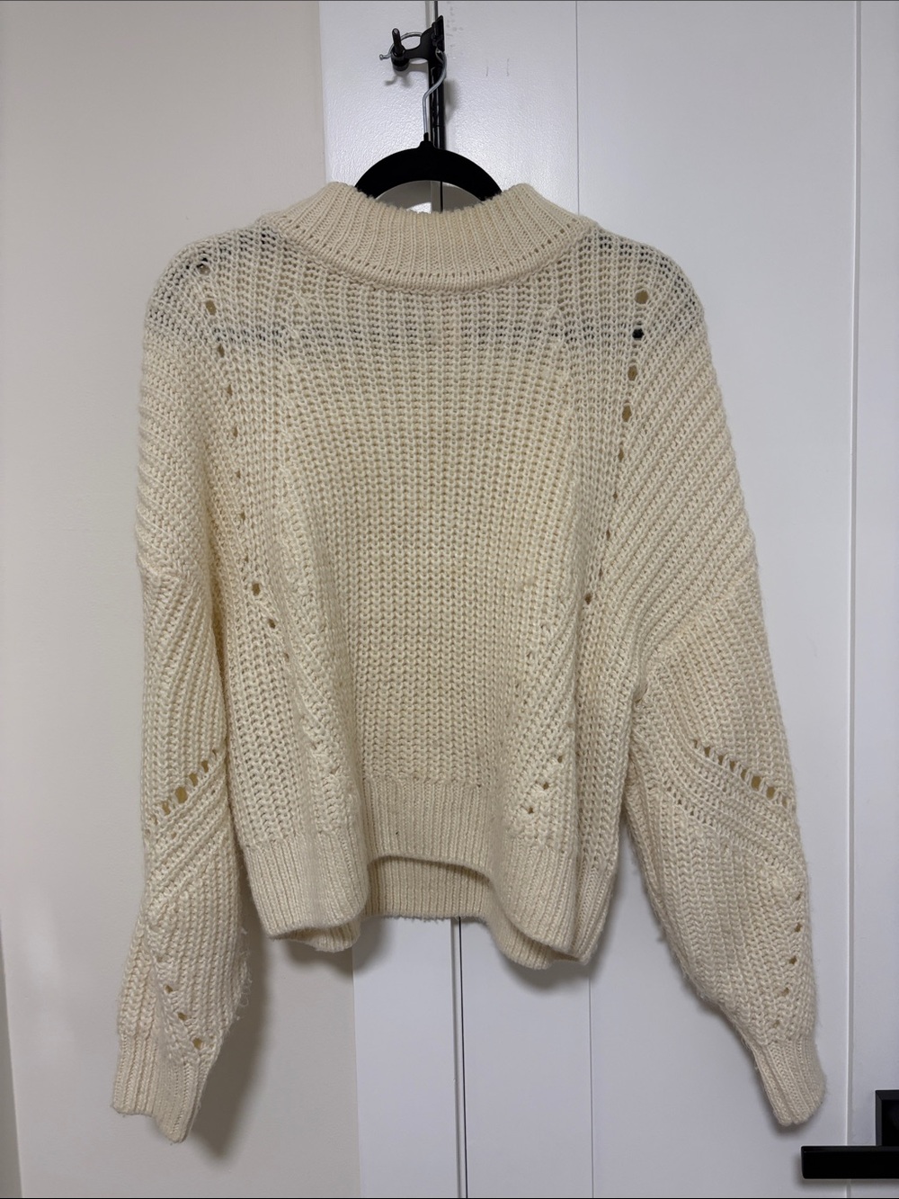 H&M Cream Cable Knit Turtleneck Sweater
